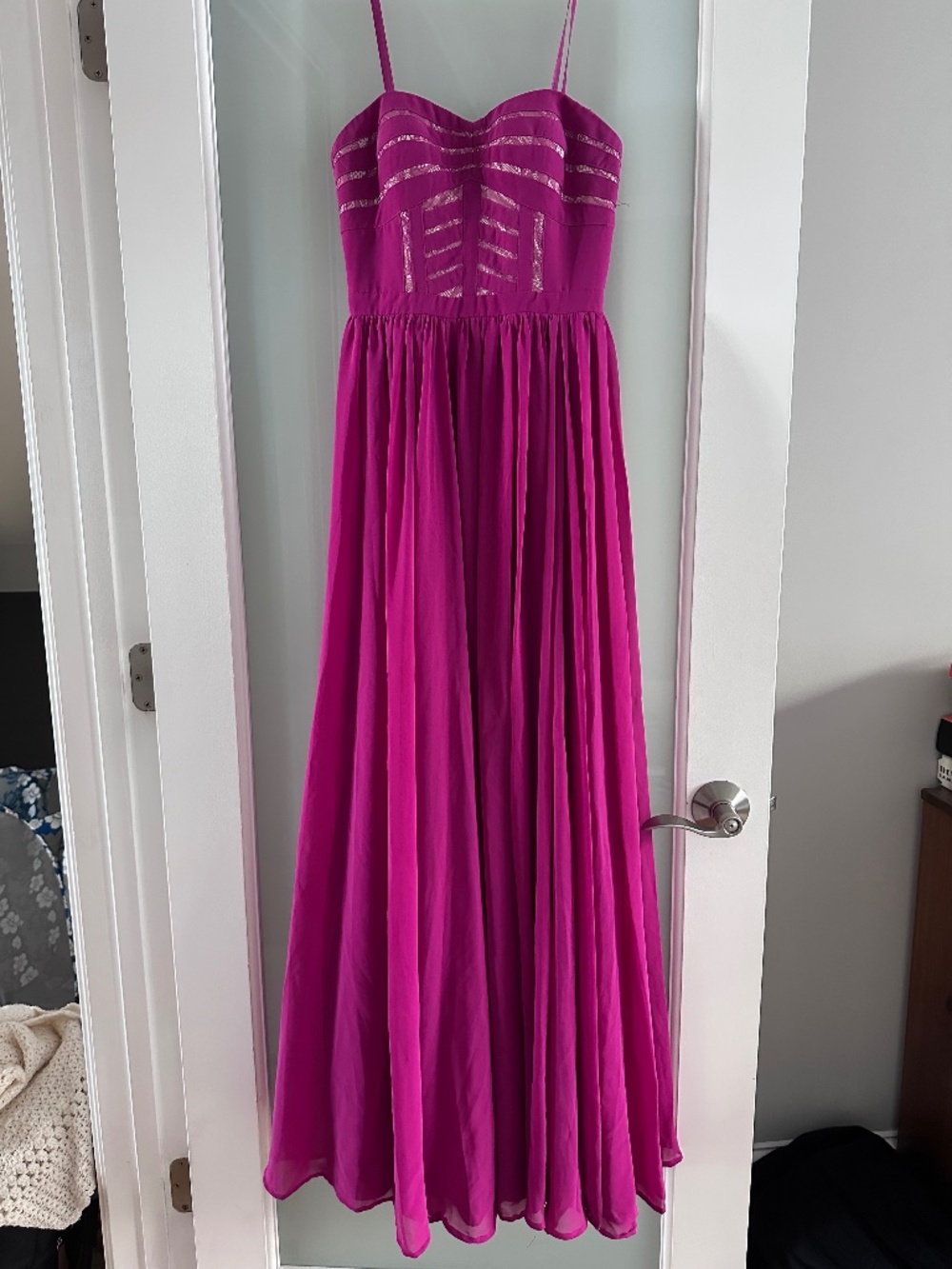 Aidan Mattox pink floor length gown NWOT size 0